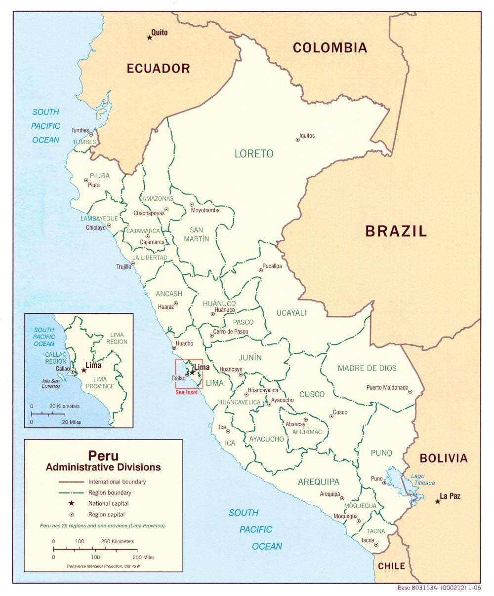 Mapa de Lima centro de tecnologia