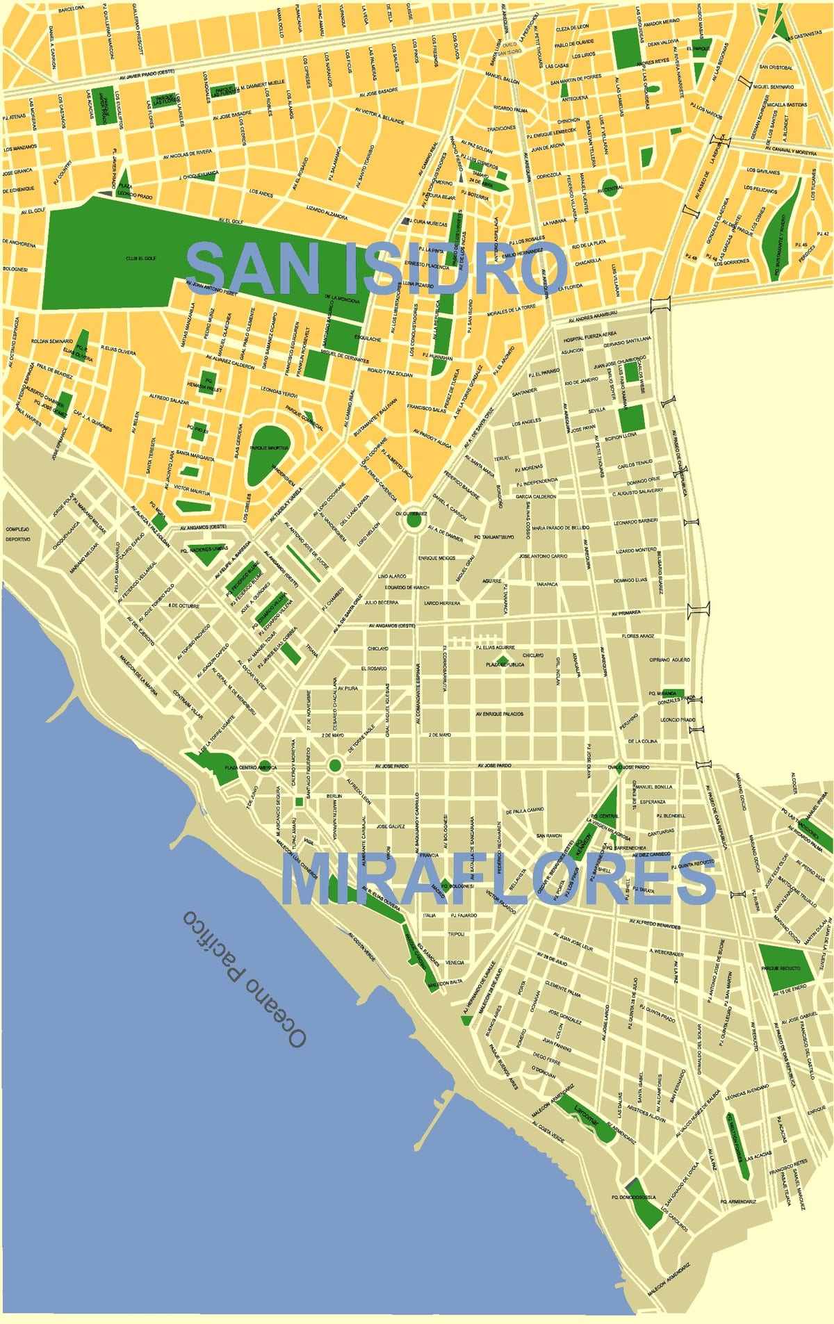 Mapa do ima peru bairros