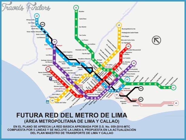 Mapa do metropolitano de Lima
